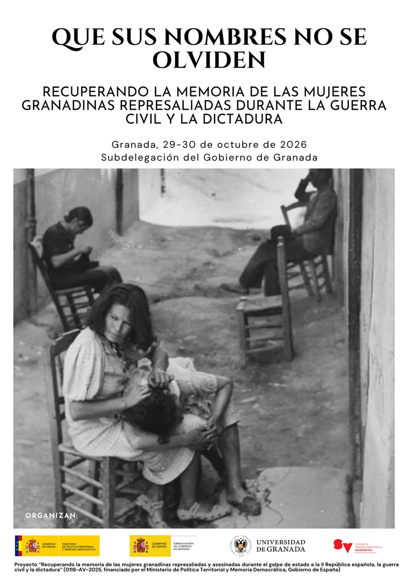 Jornadas «Que sus nombres no se olviden: Recuperando la memoria de las mujeres granadinas…