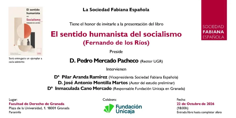 Presentación del libro “El sentido humanista del socialismo”, de Fernando de los Ríos