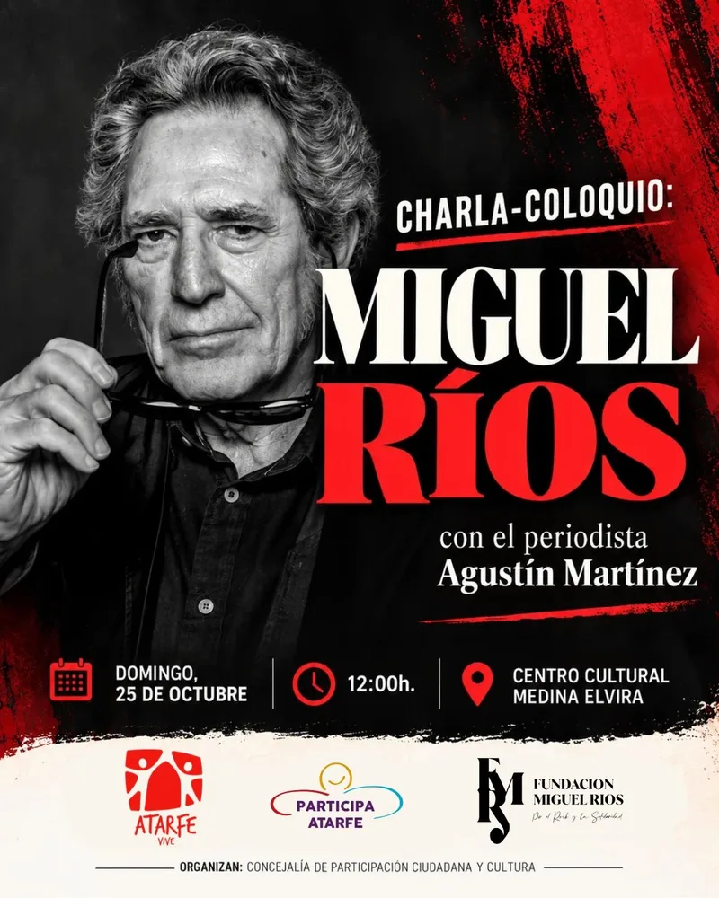 Charla-coloquio de Miguel Ríos con el periodista Agustín Martínez