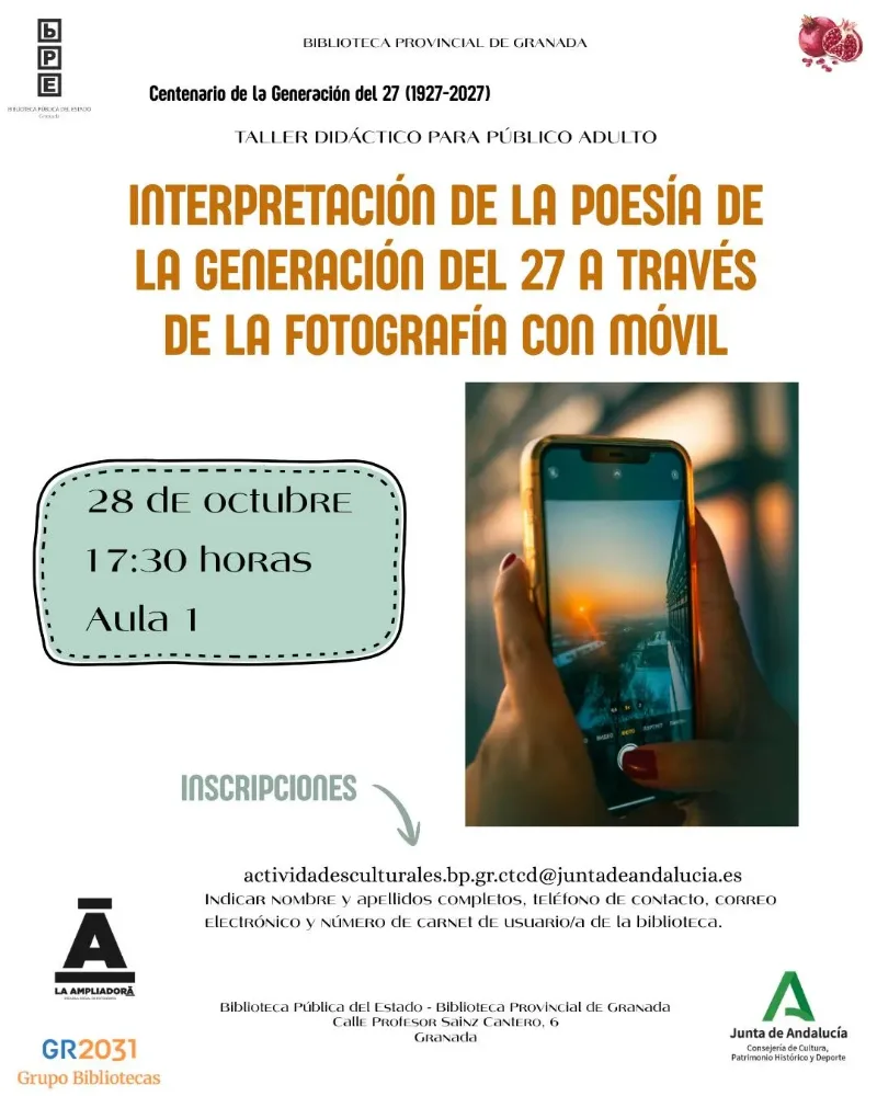 Interpretación de la poesía de la generación del 27 a través de la fotografía con móvil 📷